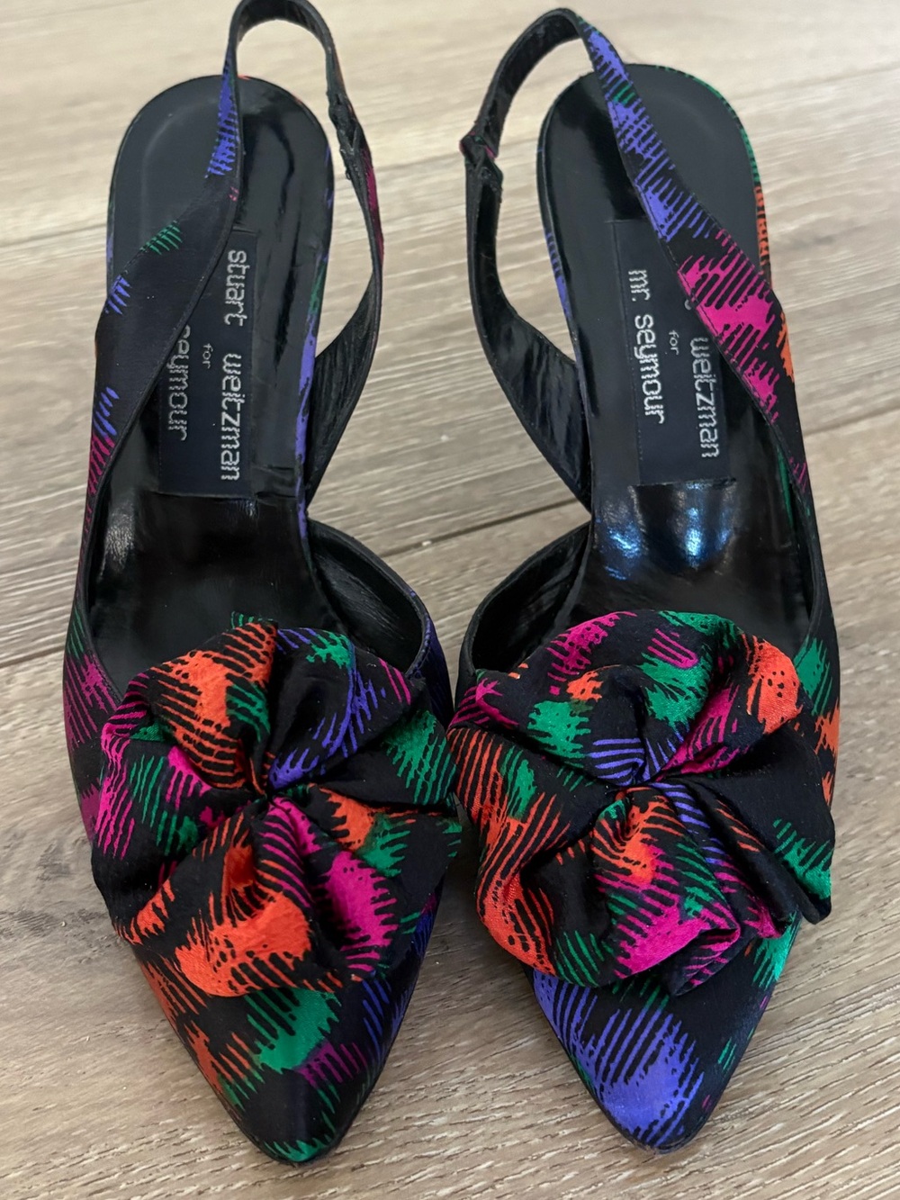 Vintage Stuart Weitzman Matching Heels & Clutch Set | 90s Designer - Picture 12 of 14